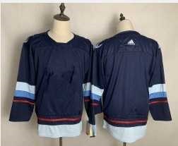 Youth Seattle Kraken Blank Navy Blue Stitched Adidas NHL Jersey->nhl youth jerseys->NHL Jersey